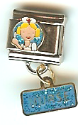 Nurse - dangle 9mm Italian charm